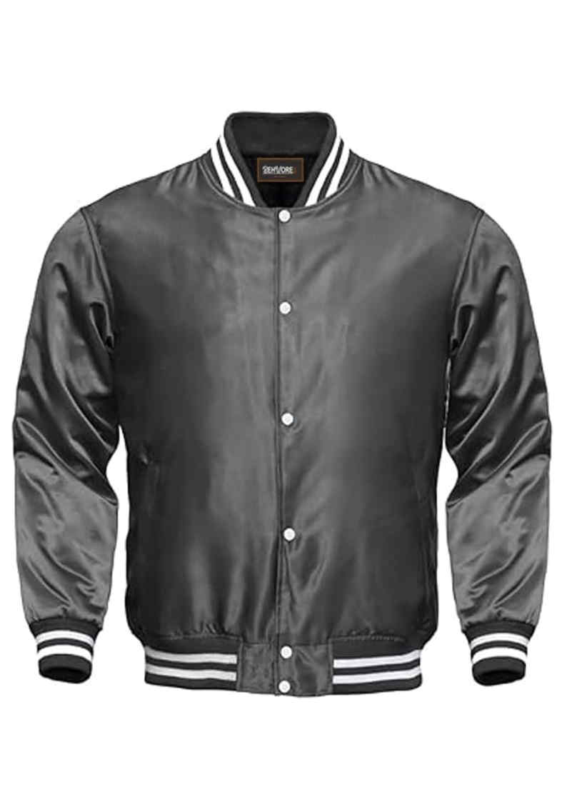 SATIN JACKET GREY