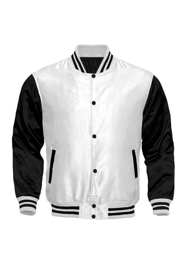 SATIN JACKET BLACK & WHITE