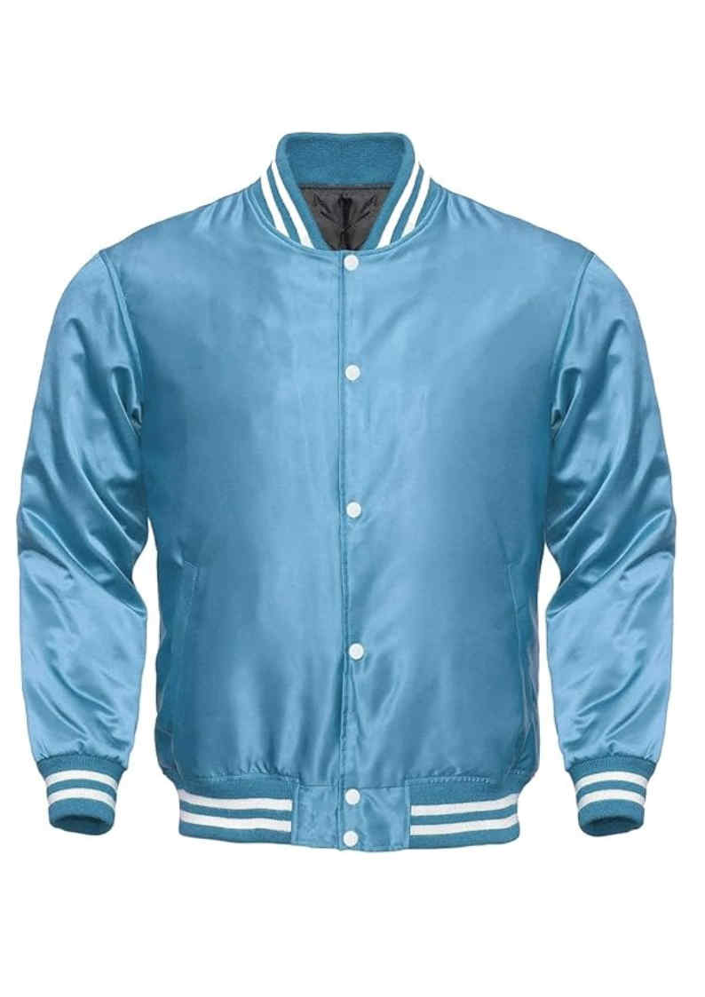 SATIN JACKET SKY BLUE