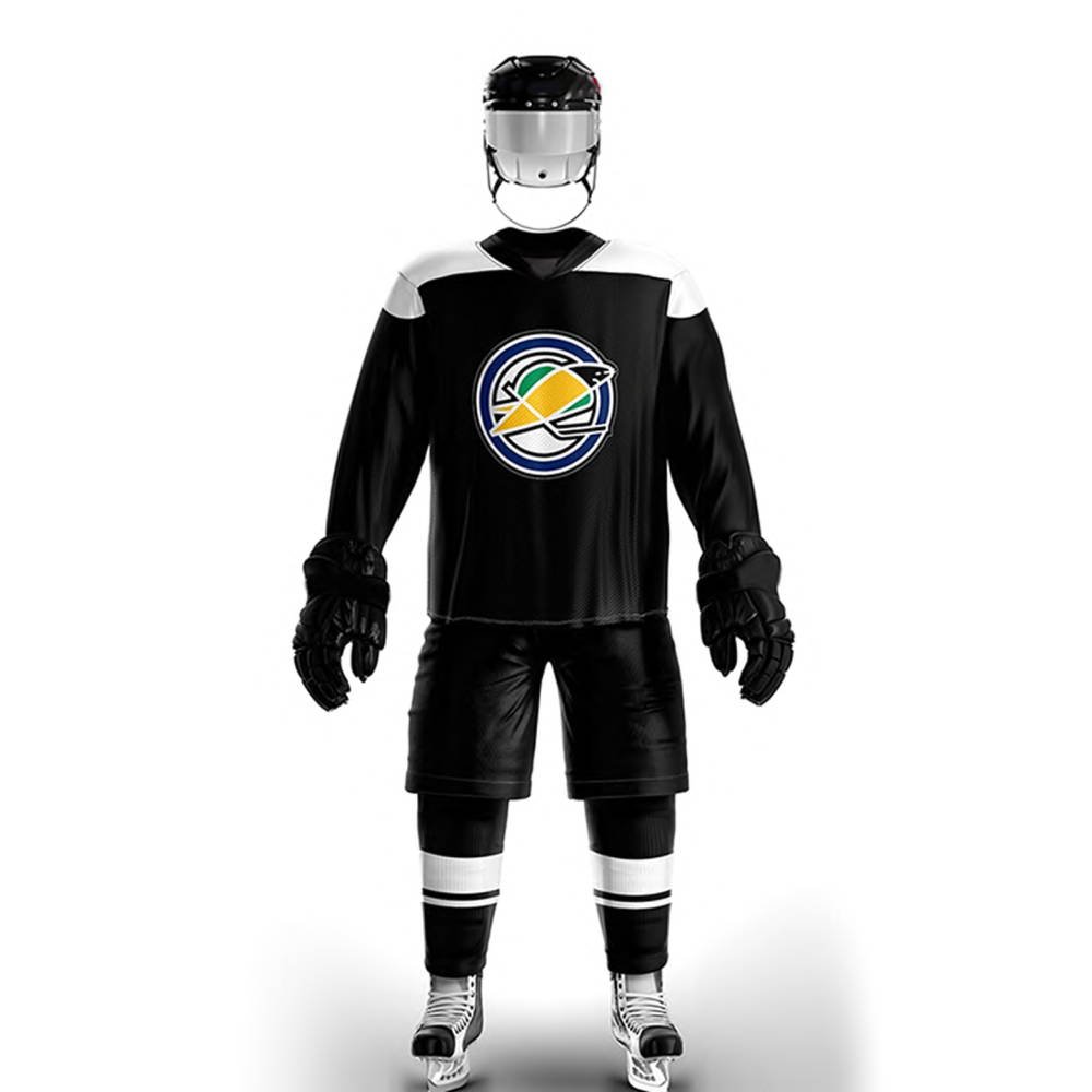 ICE HOCKEY UNIFORM BLACK & WHITE