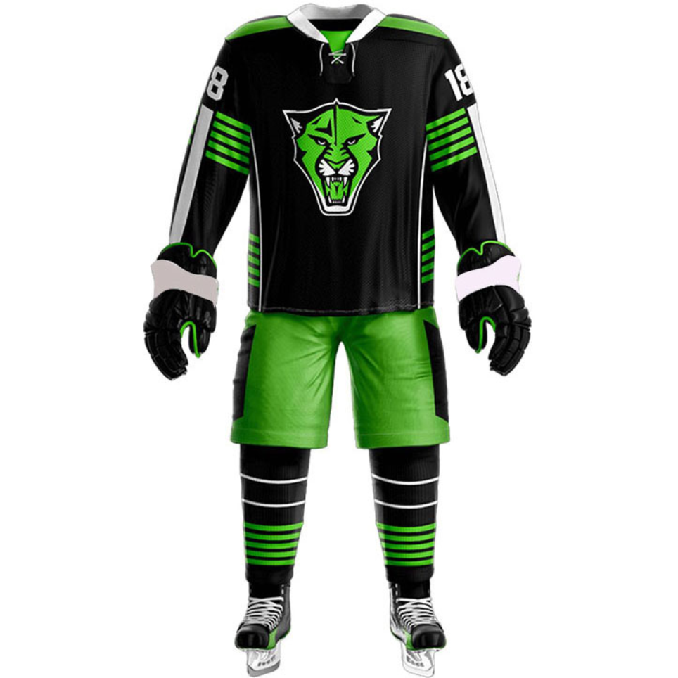 ICE HOCKEY UNIFORM BLACK & GREEN