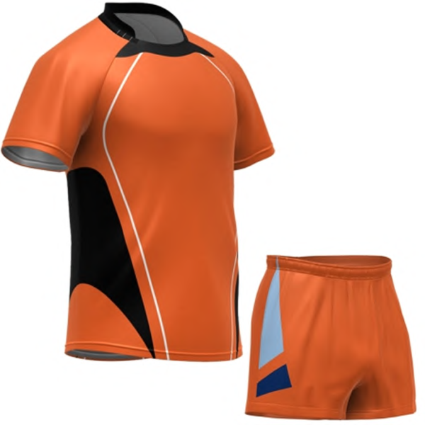 RUGBY UNIFORM BLACK & ORANGE