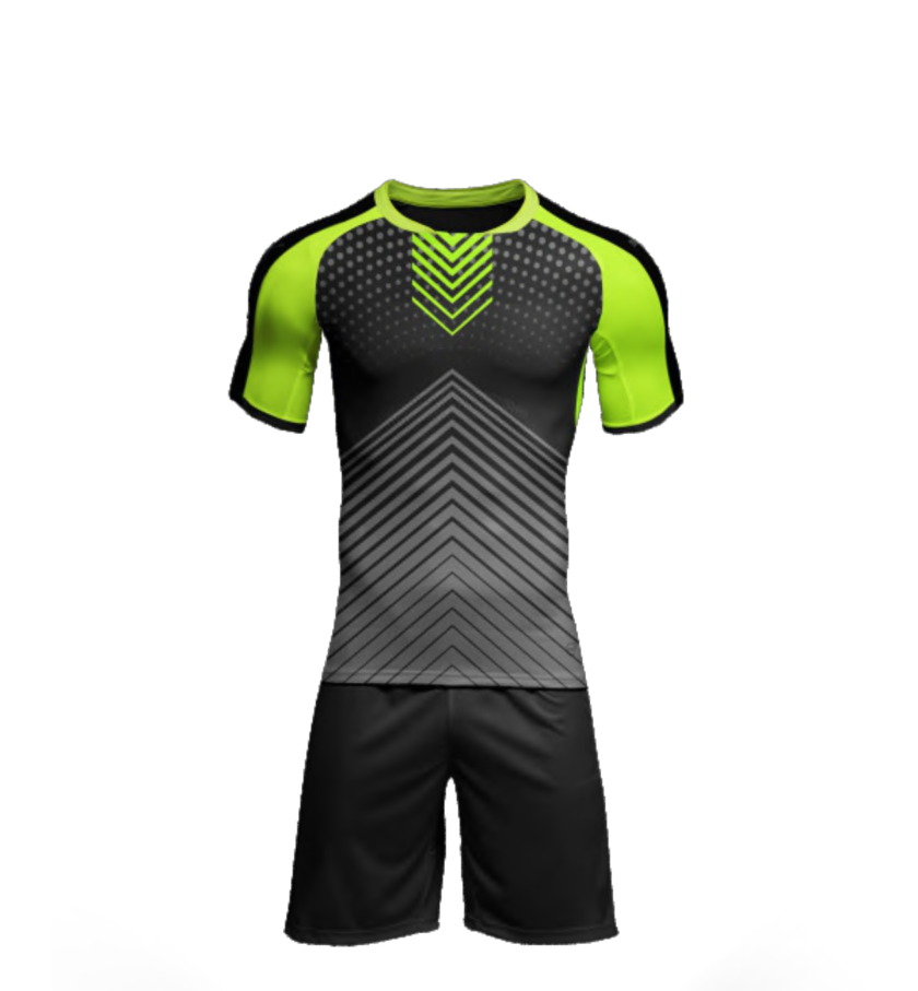 RUGBY UNIFORM BLACK GREEN & GREY