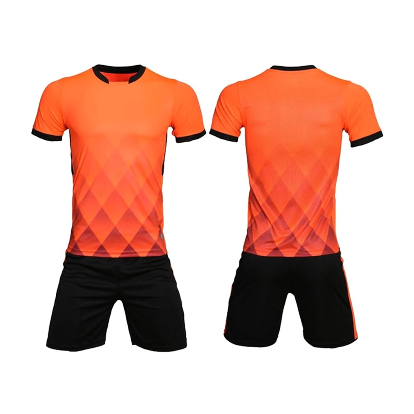 SOCCER UNIFORM BLACK & ORANGE