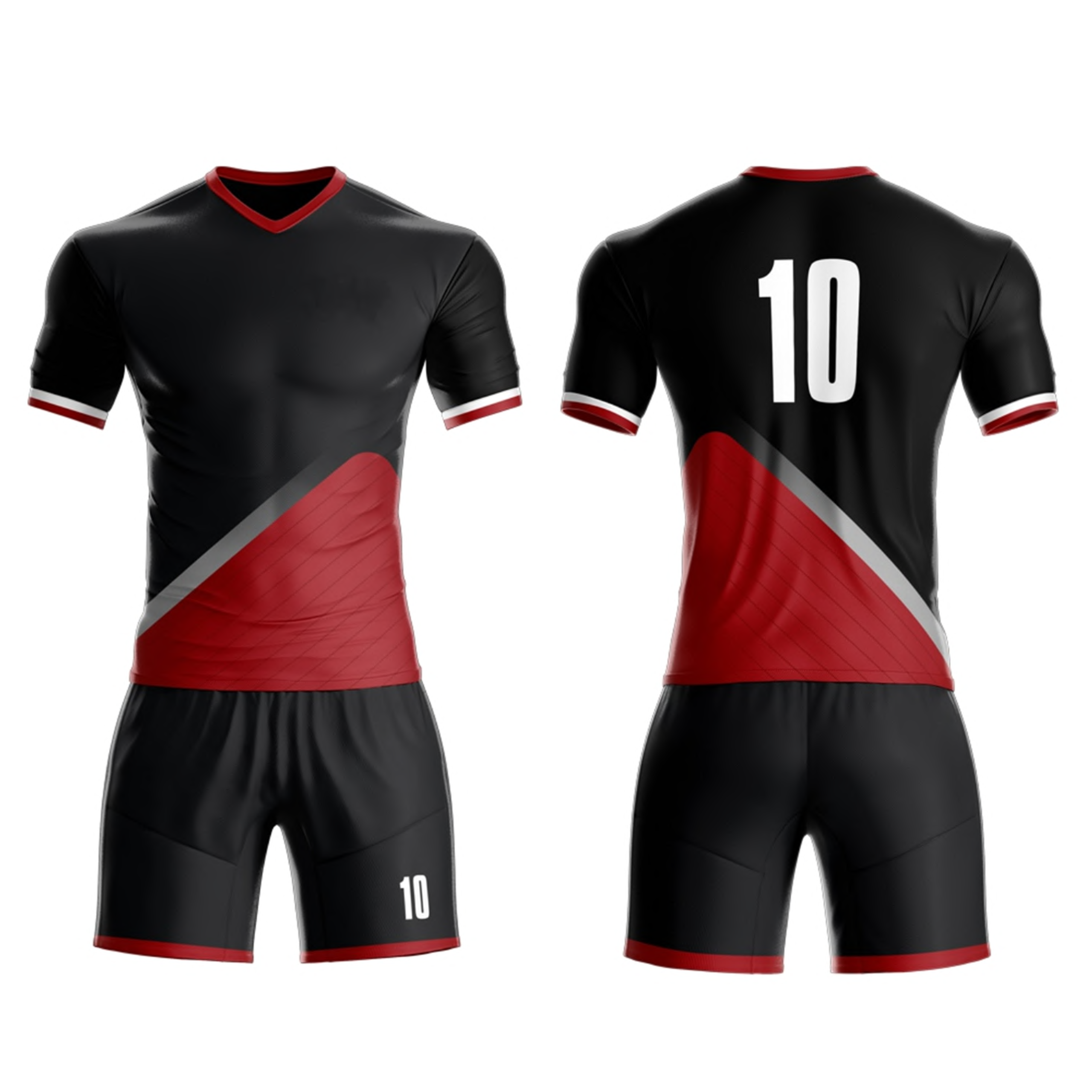 SOCCER UNIFORM RED & BLACK