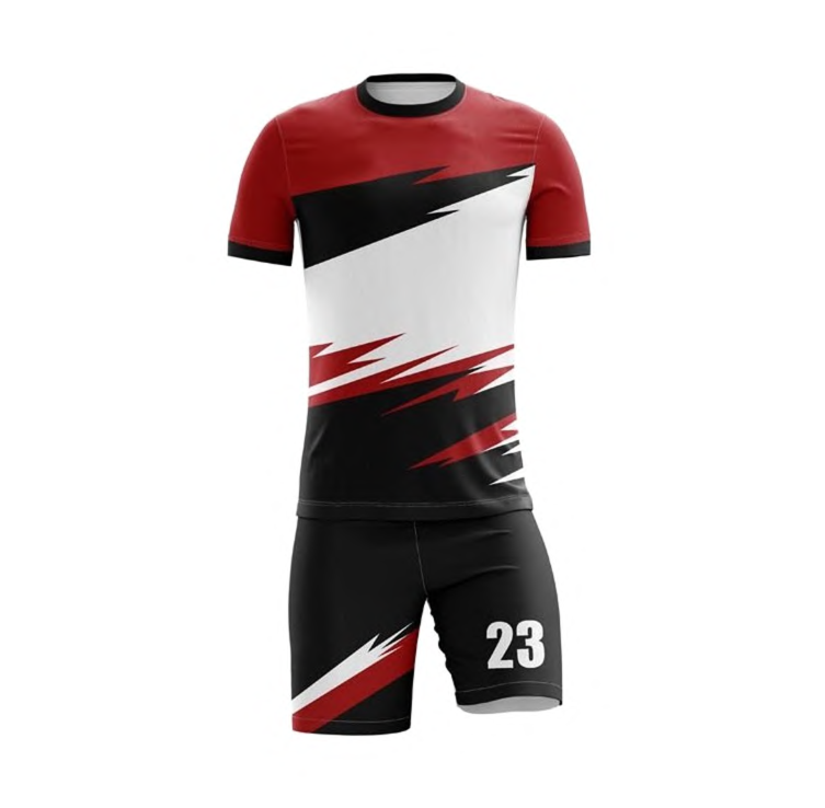 TENNIS UNIFORM RED WHITE & BLACK